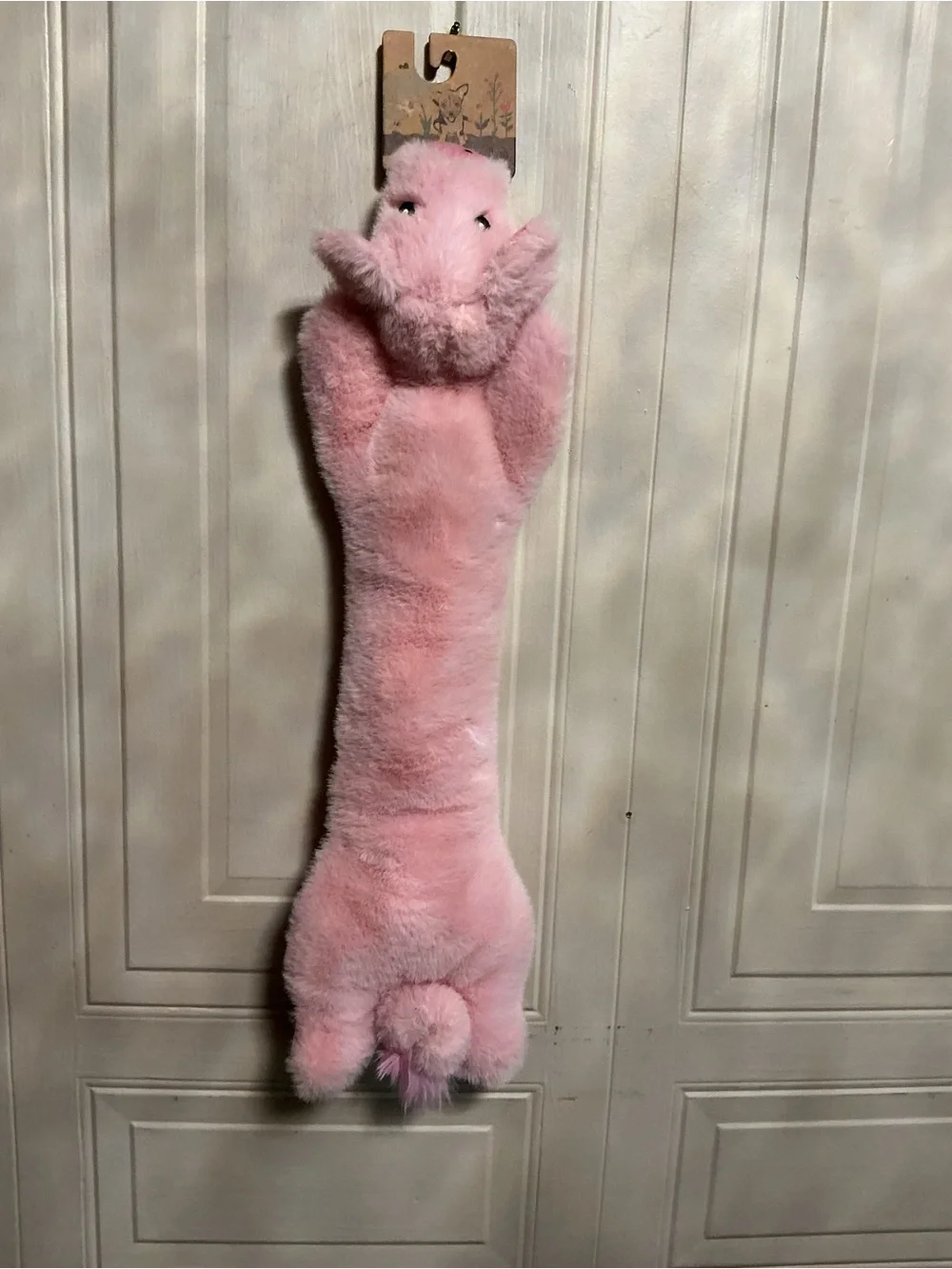Brand New Pally Paw Long Body Pig Dog Toy Clinker & Squeaker 20”